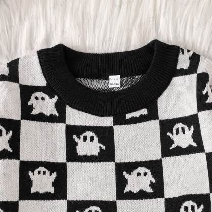 Baby Halloween Ghost Knit Sweater - image 9