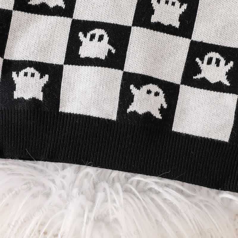 Baby Halloween Ghost Knit Sweater - image 12