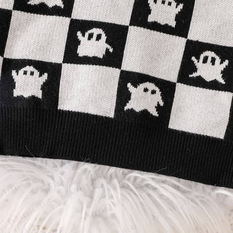 Baby Halloween Ghost Knit Sweater - image 12