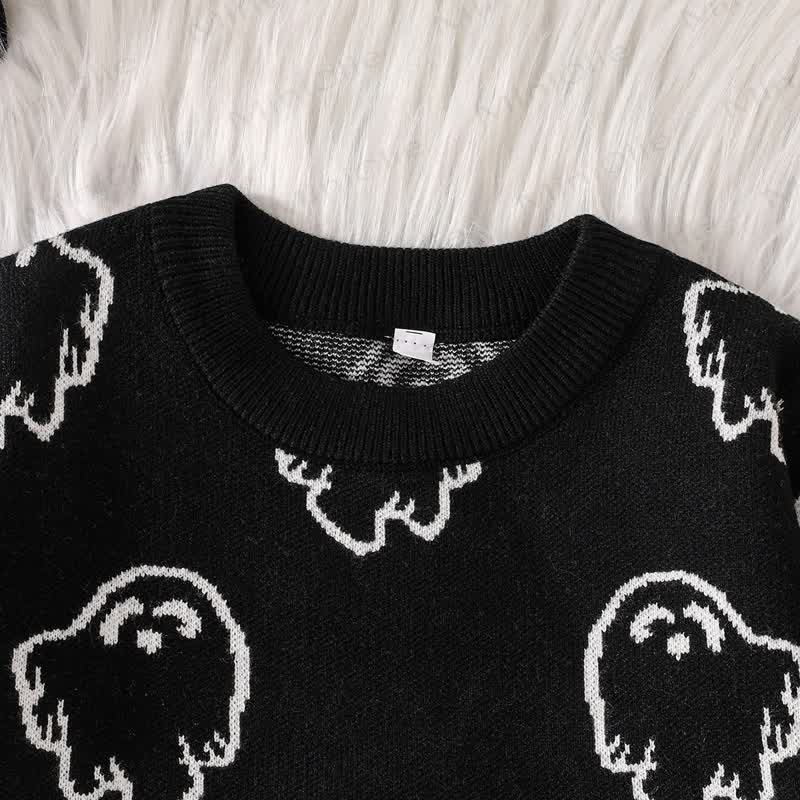 Baby Halloween Ghost Knit Sweater - image 15