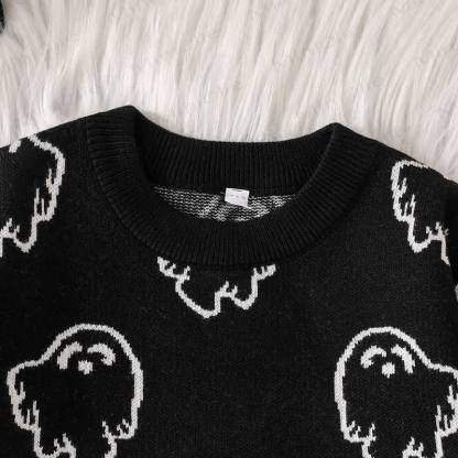 Baby Halloween Ghost Knit Sweater - image 15