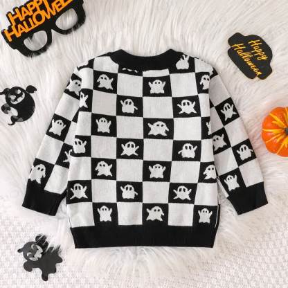 Baby Halloween Ghost Knit Sweater - image 13
