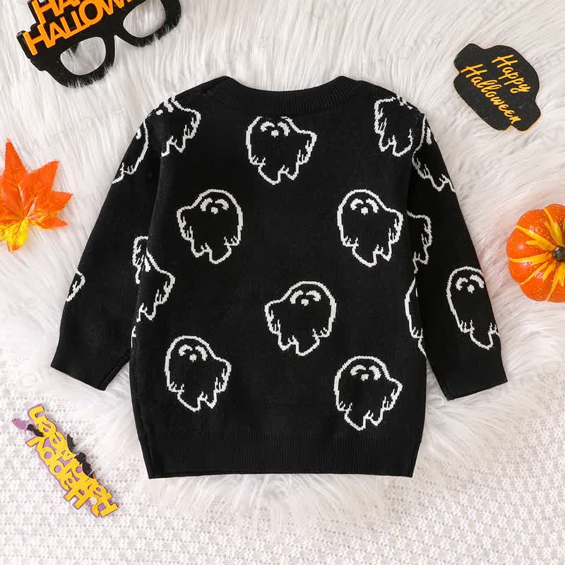 Baby Halloween Ghost Knit Sweater - image 19