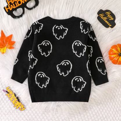 Baby Halloween Ghost Knit Sweater - image 19