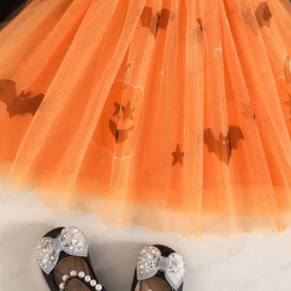 Toddler Girl Long Sleeve Pumpkin Halloween Dress - image 7