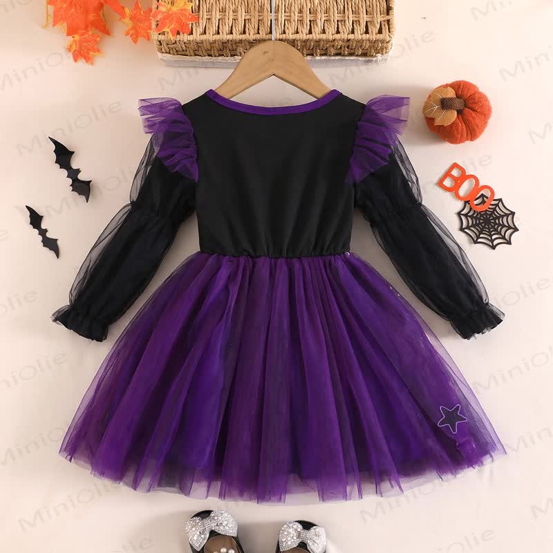 Toddler Girl Long Sleeve Pumpkin Halloween Dress - image 10