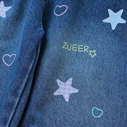 Baby Toddler Cartoon Print Washed Denim Pants - image 6