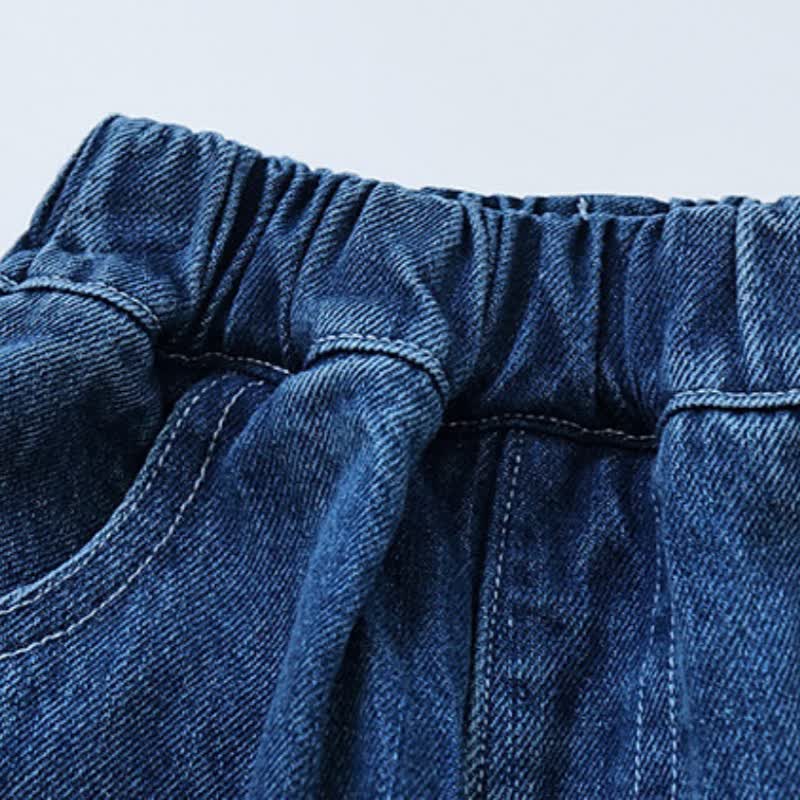 Baby Toddler Cartoon Print Washed Denim Pants - image 5
