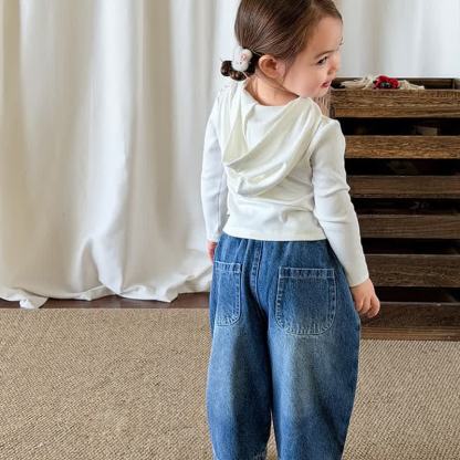 Baby Toddler Cartoon Print Washed Denim Pants - image 4
