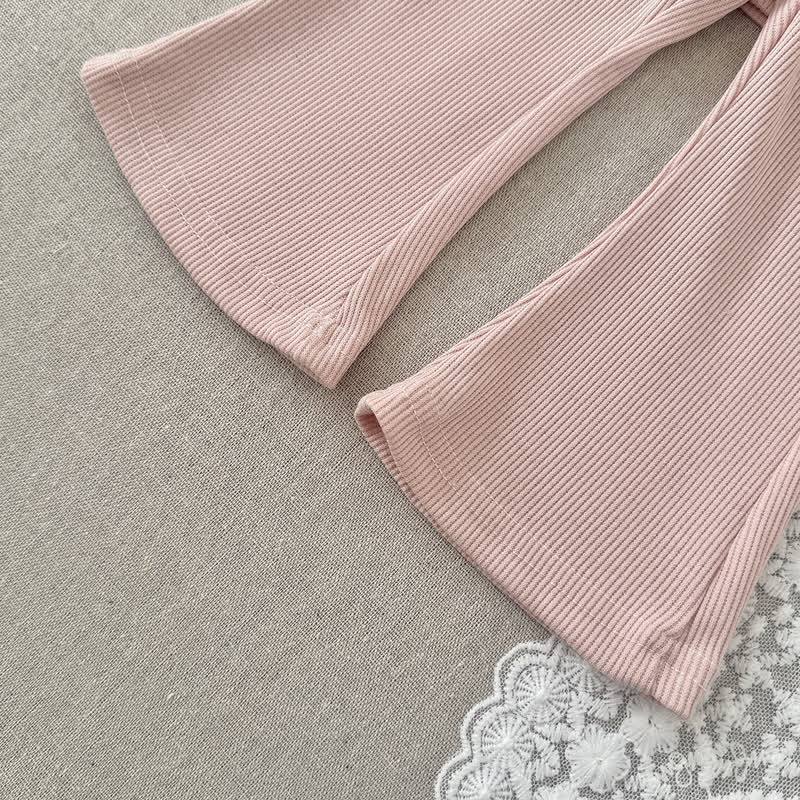 Baby Toddler Pink Heart Peter Pan Cardigan and Flare Pants 2-piece Set - image 6