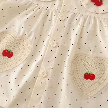 Toddler Baby Girl Polka Dot Long Sleeve Top and Denim Pants 2-piece Set - image 7
