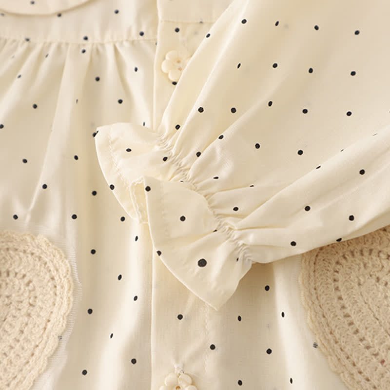 Toddler Baby Girl Polka Dot Long Sleeve Top and Denim Pants 2-piece Set - image 9