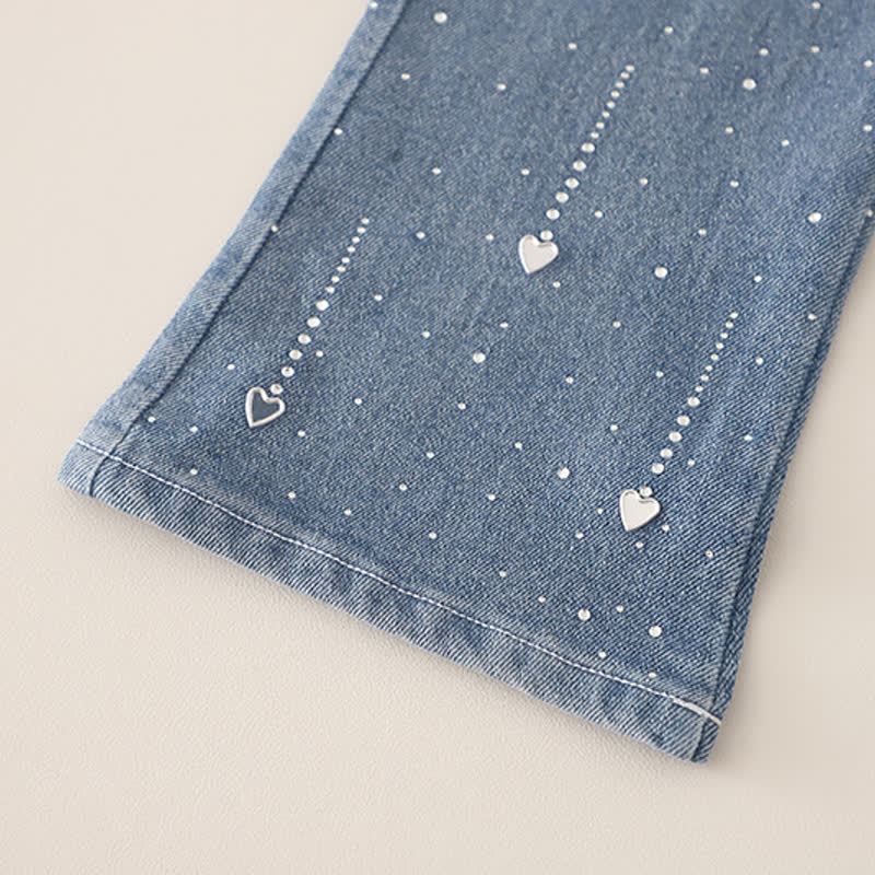 Toddler Baby Girl Polka Dot Long Sleeve Top and Denim Pants 2-piece Set - image 14