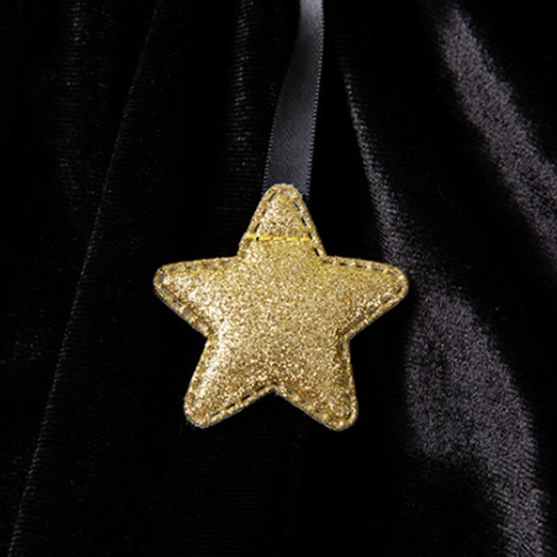 Toddler Girl Star Black Tulle Costume Cape Set - image 2