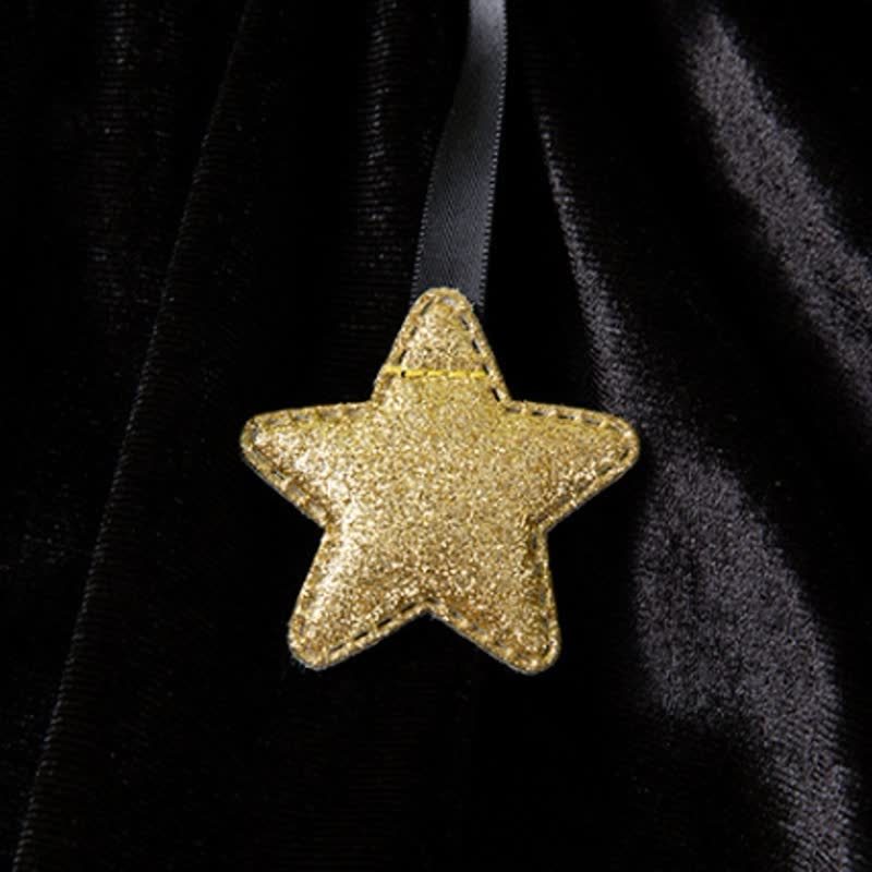 Toddler Girl Star Black Tulle Costume Cape Set - image 2