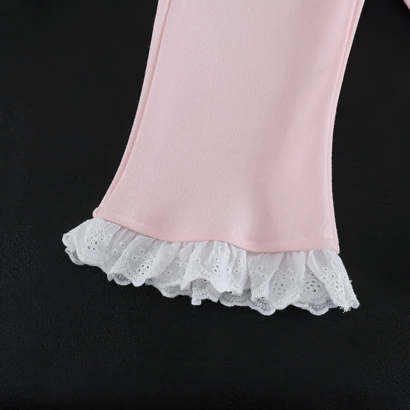 Toddler Girl Tulip Long Sleeve Lace Top and Pants 2-piece Set - image 10