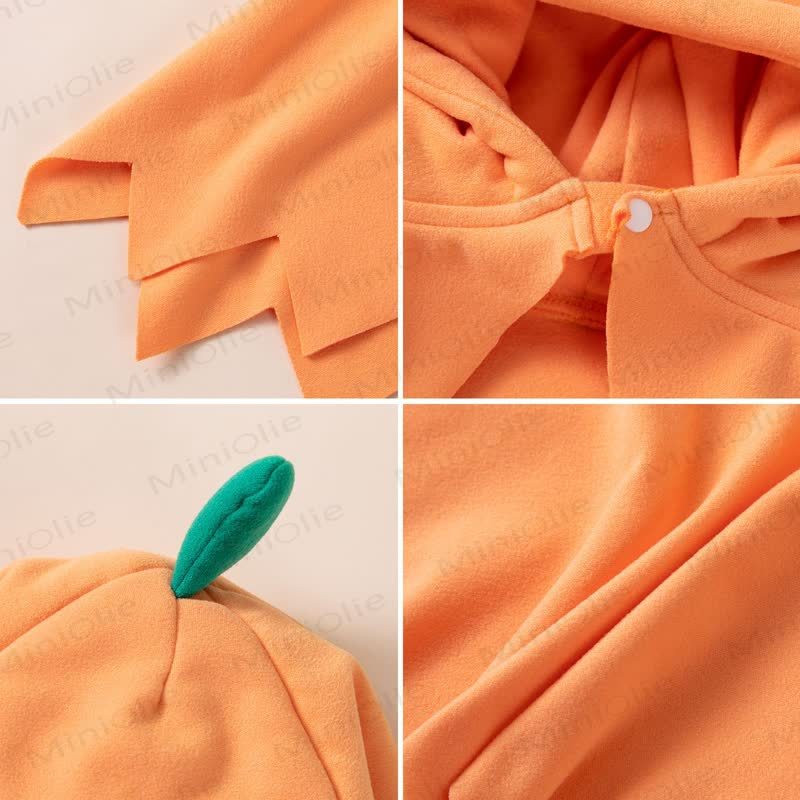 Baby Cute Pumpkin Hooded Halloween Cape Coat - image 3