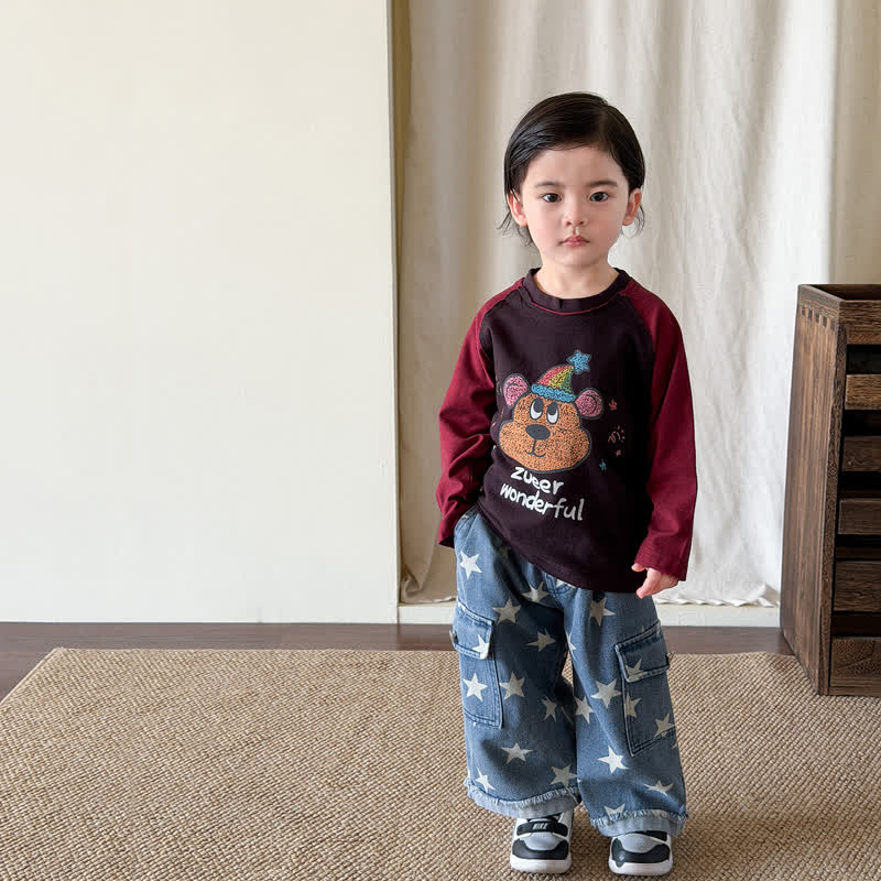 Baby Toddler Star Print Cargo Denim Pants - image 1
