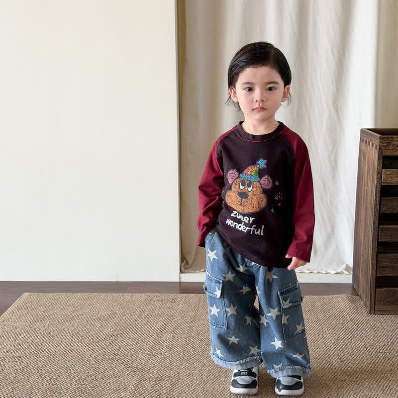 Baby Toddler Star Print Cargo Denim Pants - image 1