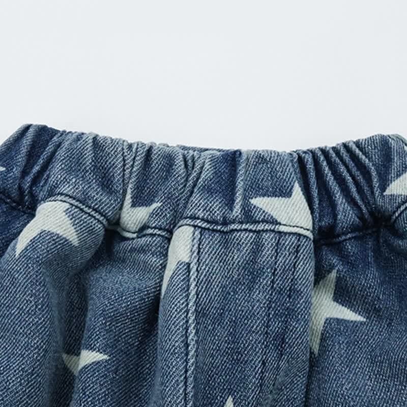 Baby Toddler Star Print Cargo Denim Pants - image 4