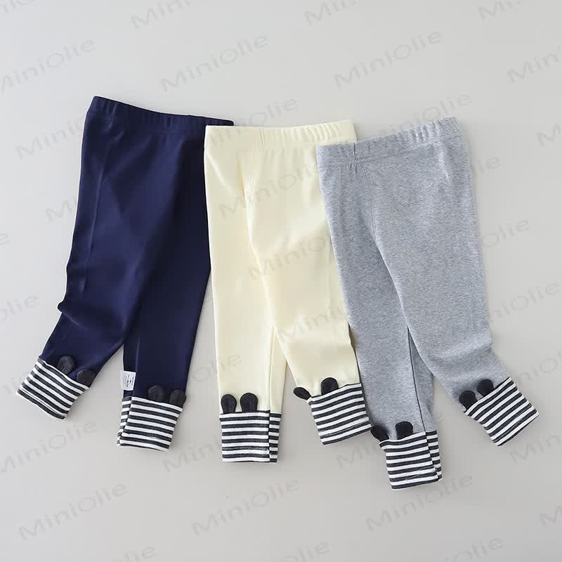 Baby Soft Leggings with Striped Turn Up Cuffs - image 2