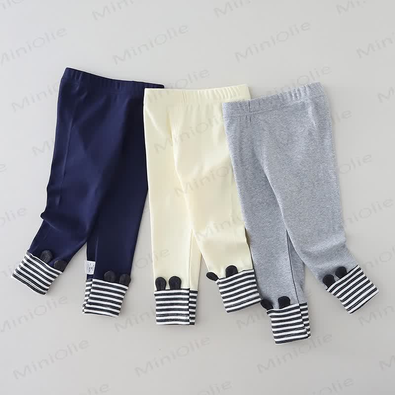 Baby Soft Leggings with Striped Turn Up Cuffs - image 2