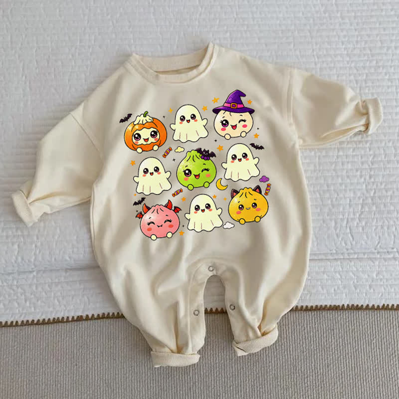 Baby Halloween Dumpling Beige Romper - Beige - 2-3T - image 1