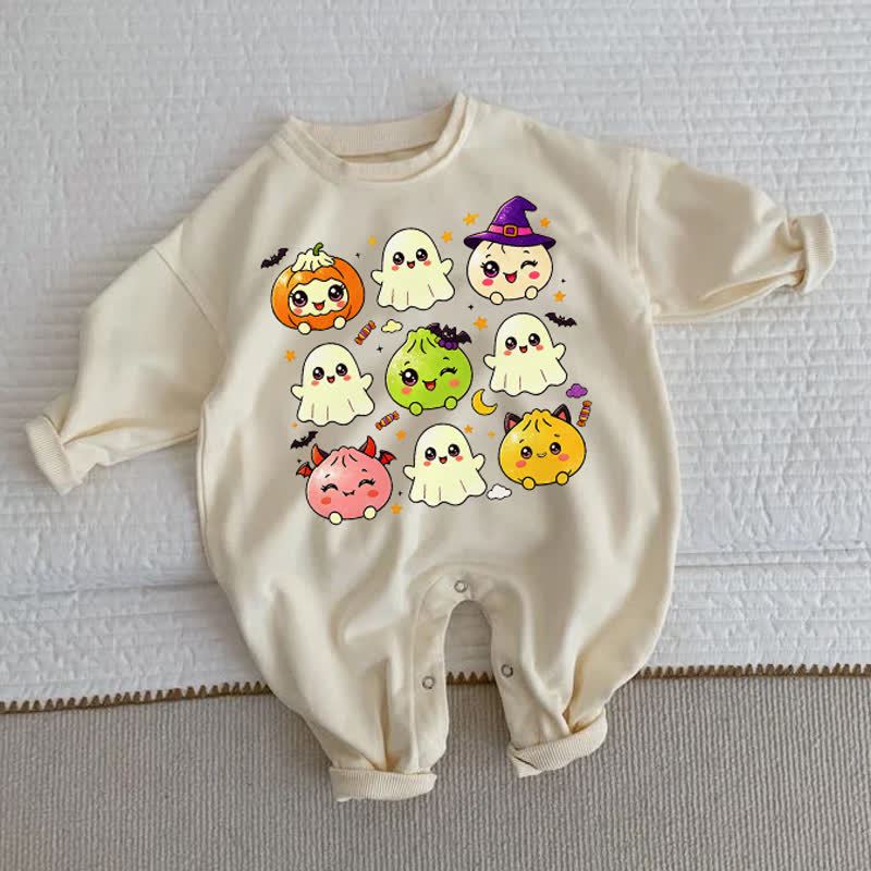 Baby Halloween Dumpling Beige Romper - Beige - 2-3T - image 1