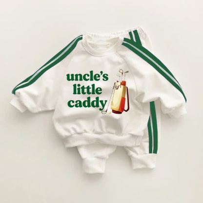 UNCLE'S LITTLE CADDY Baby Toddler Green Striped 2-piece Set - White&Green - 3-5T - image 1