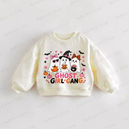 GHOST GIRL GANG Baby Toddler Cream Sweatshirt - Cream - 3-5T - image 1