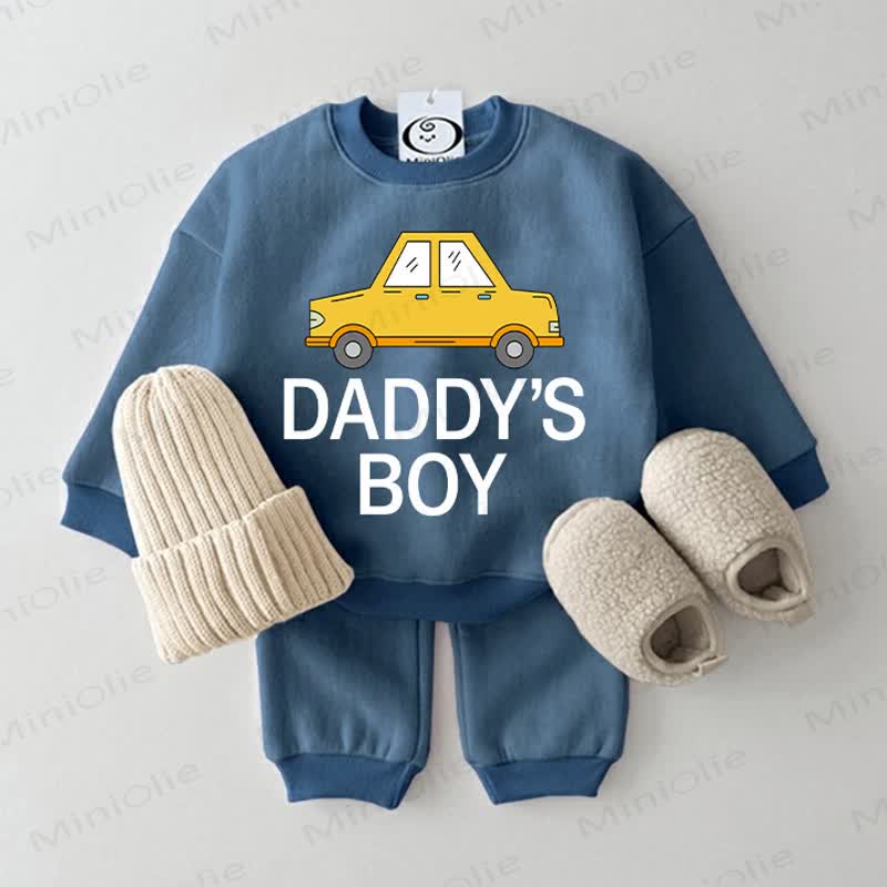 DADDY'S BOY Baby Sweatshirt 2-piece Blue Set - Blue - 2-3T - image 1