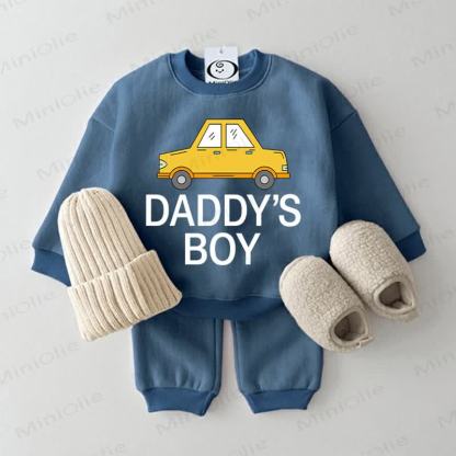 DADDY'S BOY Baby Sweatshirt 2-piece Blue Set - Blue - 2-3T - image 1