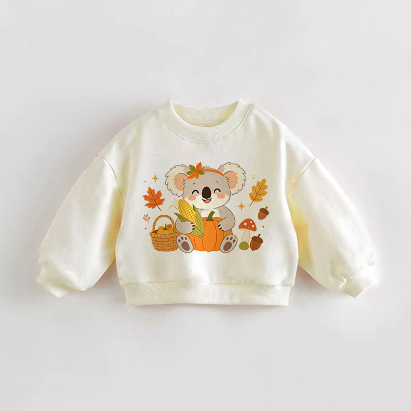 Baby Toddler Koala Pumpkin Cream Sweatshirt - Cream - 3-5T - image 1