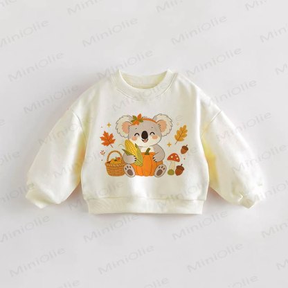 Baby Toddler Koala Pumpkin Cream Sweatshirt - Cream - 3-5T - image 1