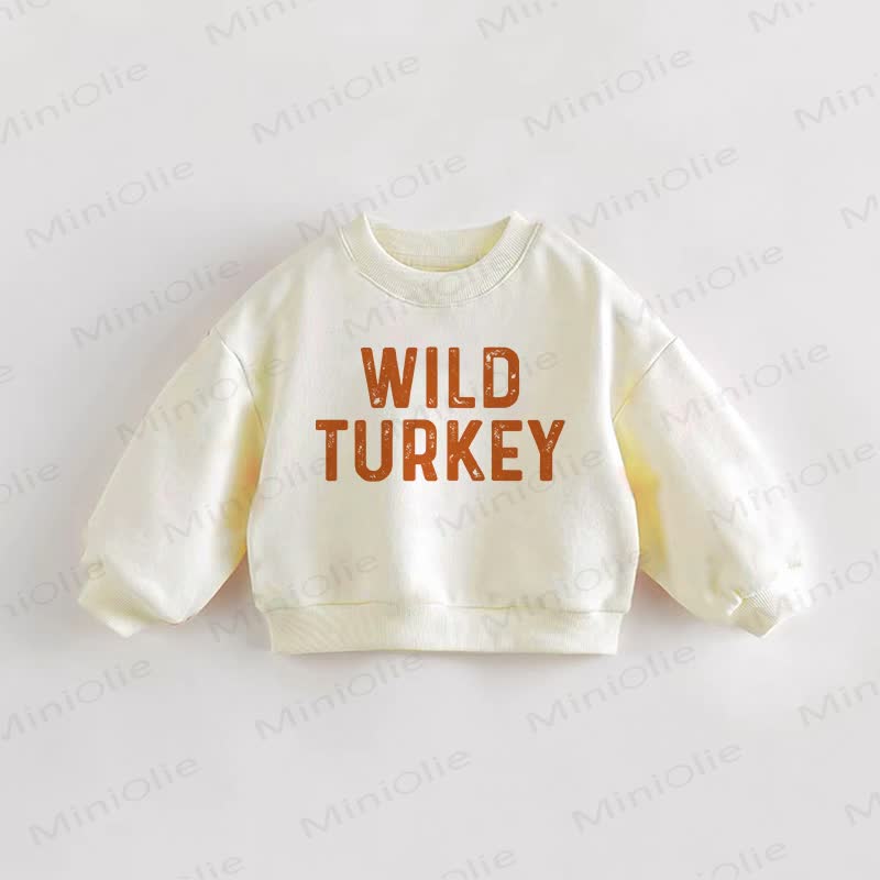 WILD TURKEY Baby Toddler Cream Sweatshirt - Cream - 3-5T - image 1