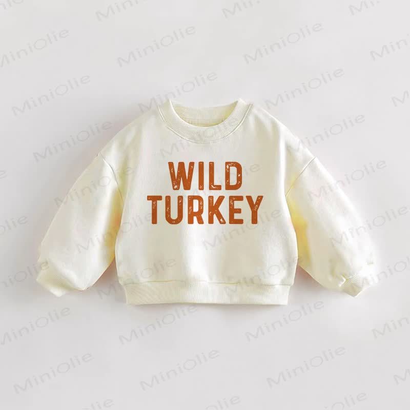WILD TURKEY Baby Toddler Cream Sweatshirt - Cream - 3-5T - image 1