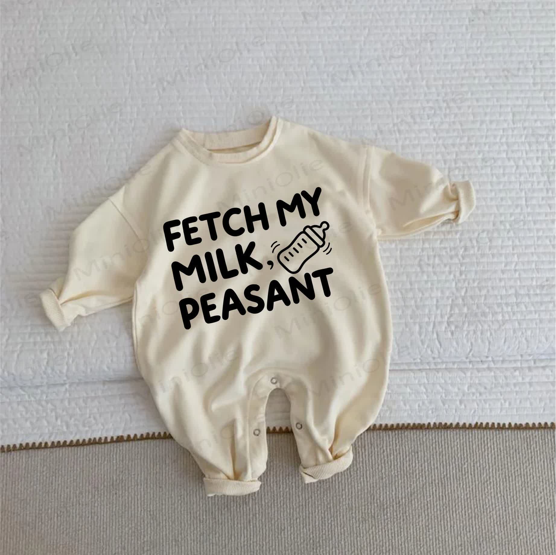 FETCH MY MILK, PEASANT Baby Beige Romper - Beige - 2-3T - image 1