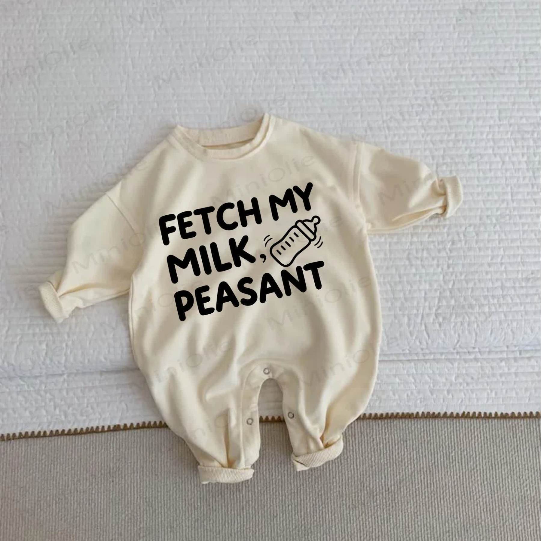 FETCH MY MILK, PEASANT Baby Beige Romper - Beige - 2-3T - image 1