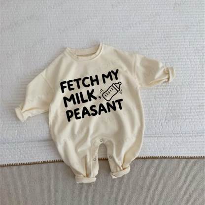 FETCH MY MILK, PEASANT Baby Beige Romper - Beige - 2-3T - image 1
