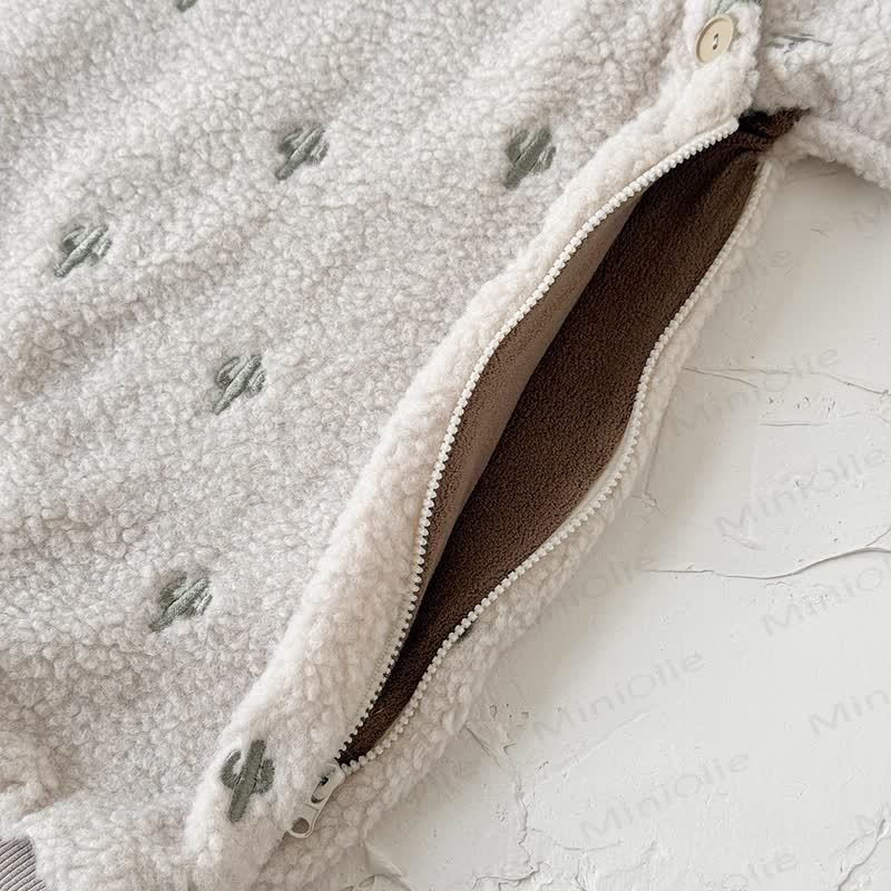 Baby Hooded Cactus Print Romper - image 8