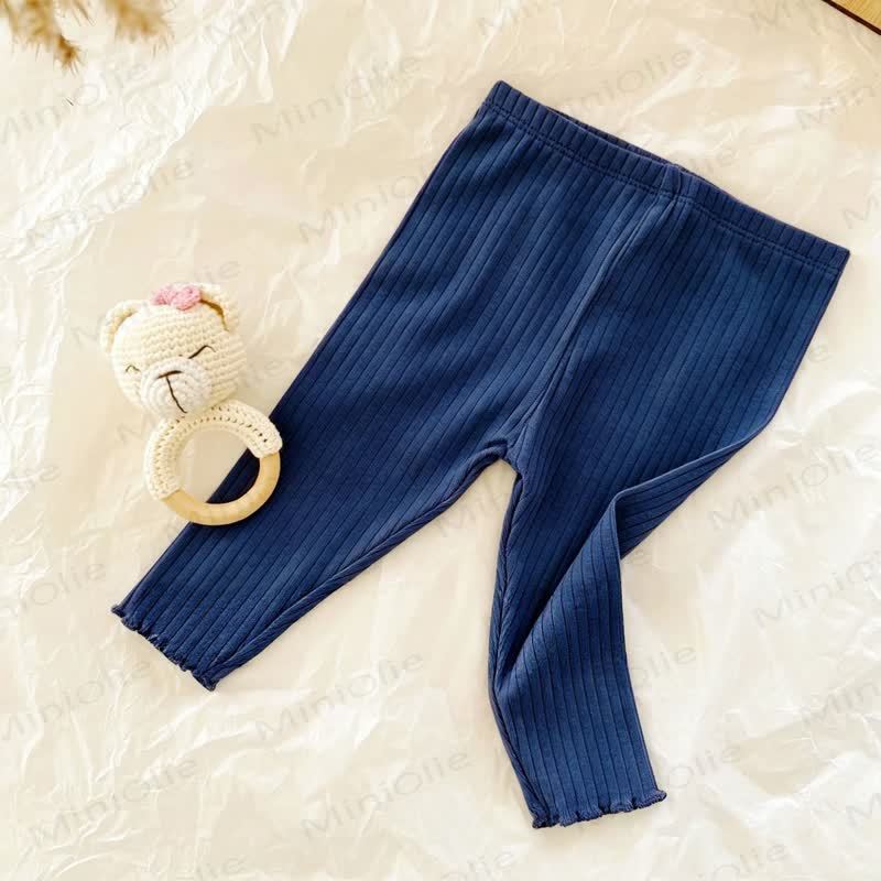 Baby Soft Ribbed Ruffle Hem Leggings - Navy - 3-4T - image 8