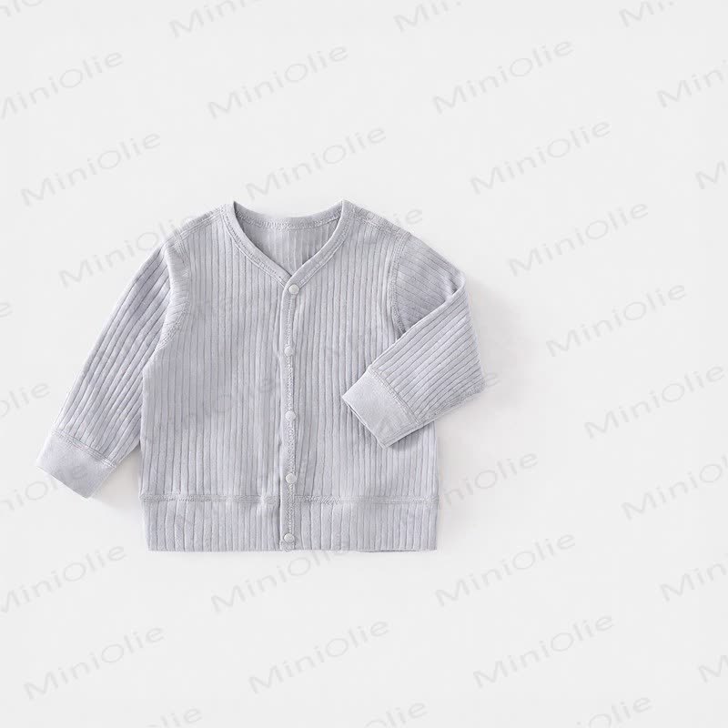 Baby Soft Ribbed Button Cardigan Sweater - Blue - 3-4T - image 7