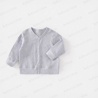 Baby Soft Ribbed Button Cardigan Sweater - Blue - 3-4T - image 7