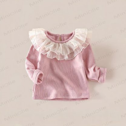 Baby Ruffle Collar Rib Knit Top - Pink - 4-5T - image 5