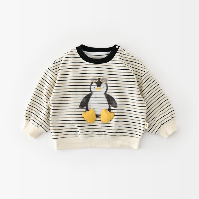 Baby Toddler Penguin Striped Sweatshirt or Fish Pants - White - 4-5T - image 2