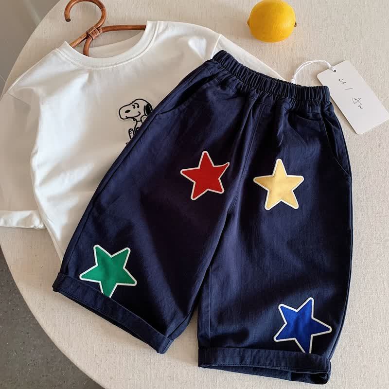 Toddler Color Star Patch Relaxed Fit Pants - Navy - 8-9T - image 3