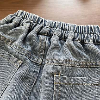 Toddler Baby Puppy Embroidered Washed Denim Pants - image 6