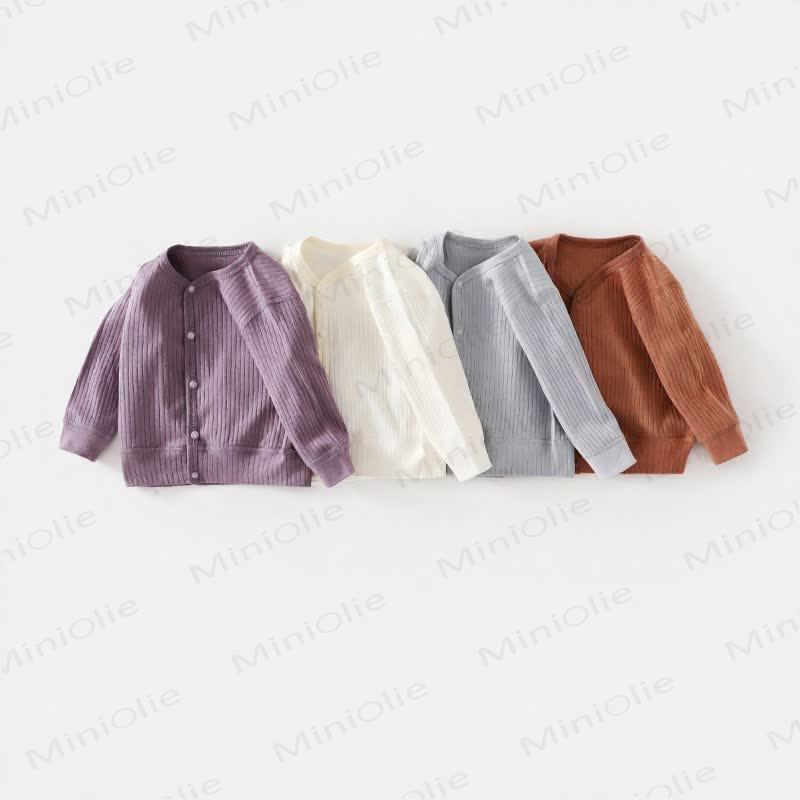 Baby Soft Ribbed Button Cardigan Sweater - image 1