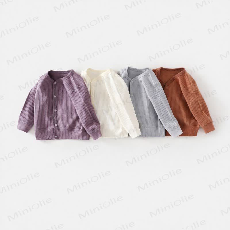 Baby Soft Ribbed Button Cardigan Sweater - image 1