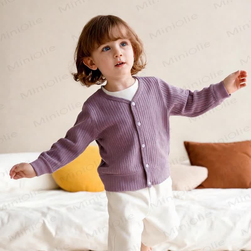 Baby Soft Ribbed Button Cardigan Sweater - image 4